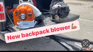 New BR 450 stihl blower rip Husqvarna 150BT [upl. by Aicala]