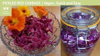 HOW TO MAKE PICKLED RED CABBAGE Quick and Easy [upl. by Orutra]