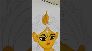 Durga Maa Drawing 🙏🏻 durgapuja durgamaa shorts [upl. by Zetrom]