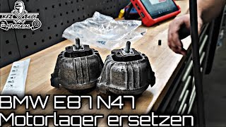 BMW 1er E81 E82 E87 E88  N47  Motorlager wechseln  Drehmomentwerte  Engine Mount Replacement [upl. by Rein388]