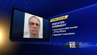 Alabama death row inmate Tommy Arthur executed [upl. by Idnahc]