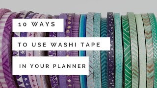 10 Ways to Use Washi Tape in Your Planner  How I Use Washi to Make My Planner Pages Pop [upl. by Notaes]