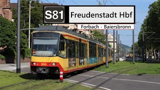 AVG Führerstandsmitfahrt S81 Forbach  Baiersbronn [upl. by Parlin]