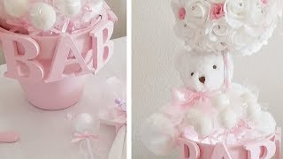 BABY SHOWER LIGHT UP TEDDY BEAR CENTERPIECE DIY DECOR [upl. by Juieta143]