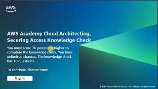 Module 3 Securing Access  Module 3 Knowledge Check  AWS Cloud Architecting V3  AWS Academy [upl. by Archibold]