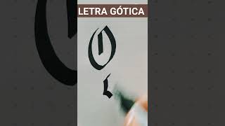 💥LETRA GÓTICA quotOquot GoticFont How to write hand gotic letter ShortCaligrafiaFacil Short [upl. by Anailli430]