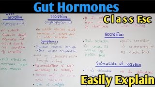 Gut Hormones Structure And Functions  Class 12 Biology [upl. by Avis]