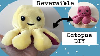 Reversible Octopus Plush DIY Tutorial  Flip Mood Happy or Sad Octopus Easy Stepbystep Beginner [upl. by Notlef]