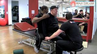 Joel C4 quadriplegic Back activation spinal cord injury recovery exercises March 2011 [upl. by Dayle]