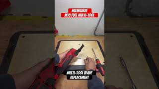 MilwaukeeTool multitool blade change lowvoltage electrician construction bluecollar data [upl. by Azilef]