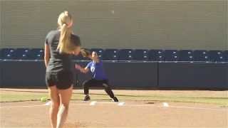 Softball Pitching Drills Accuracy and Changeup  Amanda Scarborough [upl. by Sidell528]