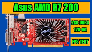 Asus AMD Radeon 2GB R7 200 DDR3 128 Bit Video Graphics Card FPS Benchmarking [upl. by Nanni777]