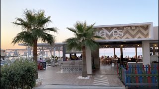 Waves Restaurant 🇬🇷 Platanias 🌴 Crete 🏖 Greece [upl. by Buford879]