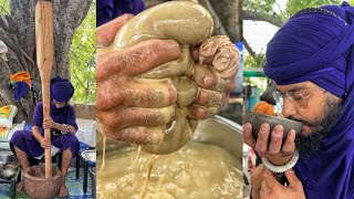 Most Powerful Drink of Sikhs😱😱 निहंग सिखों की ताकत का असली राज😳😳 India Street Food  Amritsar Punjab [upl. by Sternick]