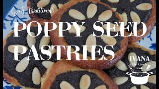 Czech POPPY SEED PASTRIES Kolace  Kolache  Kolacky Recipe [upl. by Calen]