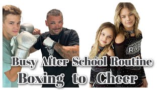 Rhett’s Boxing and Reese and Perri Cheer and tumbling update  The LeRoys [upl. by Docilu]