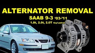 SAAB 93 ALTERNATOR Replacement  SAAB 93 Alternator Location [upl. by Jerman]