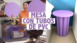 MESA CON TUBOS DE PVC  Crea tus propios muebles y decoraciones Tutorial [upl. by Vanessa]