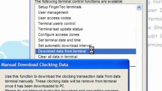 TCMS V22  New Version12Downloading data from the terminals [upl. by Nyrraf]