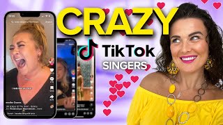 Vocal Coach Reacts to Crazy TikTok Singers pt31 [upl. by Oratnek]