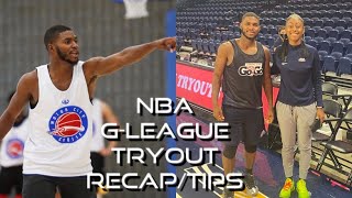 WHAT’S AN NBA GLEAGUE TRYOUT LIKE  Recap and Tips [upl. by Kerril]