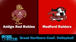 Antigo  Medford  Great Northern Conference Volleyball [upl. by Brackett]