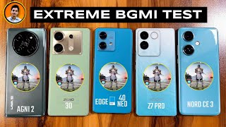 Moto Edge 40 Neo vs IQOO Z7 Pro vs OnePlus Nord Ce 3 vs Infinix Zero 30 vs Lava Agni 2 Bgmi Test [upl. by Seigler]