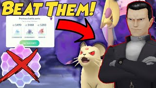 Beat Giovanni Shadow CRESSELIA Harder Persian Team No Shields in Pokemon GO [upl. by Lily422]