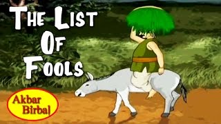 Akbar Birbal Tales In English  The List Of Fools  English Animated Stories For Kids [upl. by Hamas]