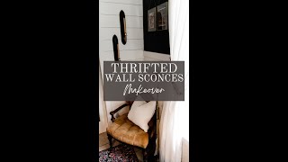 Thrifted Wall Candle Sconces Makeover  Thrifted Home Decor Projects [upl. by Assirem]