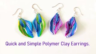 Quick and Simple Polymer Clay Earrings [upl. by Ansell]