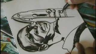 Atlanta Artist Corey Barksdale Coltrane Sketch Speed Drawing Art Atlanta Time Lapse Illustration Art [upl. by Yelnik852]