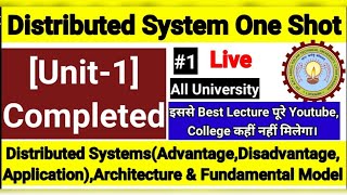 Distributed System Aktu Unit 1 AdvantageDisadvantage  Application  Systems Model 1 [upl. by Mairam354]