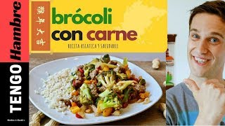 Brócoli con Carne  Receta Asiatica y Saludable [upl. by Idell]