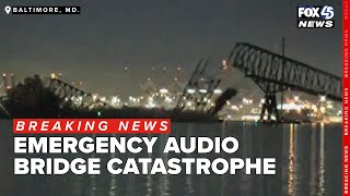 Dispatch audio captures horror of moment bridge collapses emergency crews respond in Maryland [upl. by Joachim849]