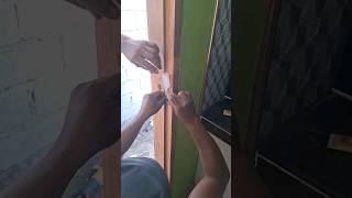 Door Lock  Door Knob Installation shorts carpentry shortvideos [upl. by Modla539]