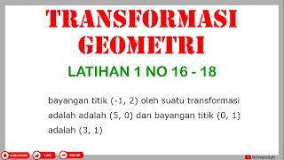 Pembahasan Soal Transformasi Geometri 1 No 16  18  Invers Matriks Transformasi  Matematika SMA [upl. by Cleopatra813]