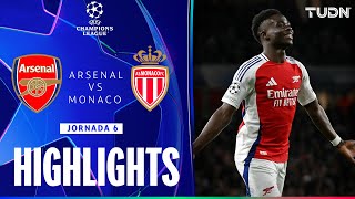 HIGHLIGHTS  Arsenal vs Mónaco  UEFA Champions League 2425  TUDN [upl. by Akcira]