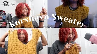 day 6  knitting and adding the collar to my korshavn sweater  daily vlog [upl. by Danell363]