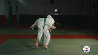 Groene band judo Tsurikomigoshi  Tillende heup [upl. by Nahtal915]