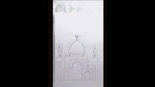 Easy draw MasjidMasjid drawing trending drawing [upl. by Nyladnor]