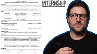 How To Make an Internship Resume Example  Microsoft Word [upl. by Rramaj750]