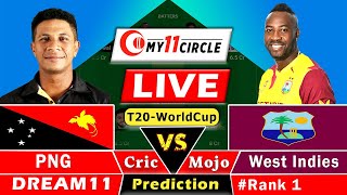 WI vs PNG🔴Live T20 World Cup Dream11 Team Prediction Today I West Indies vs PNG  GL Team Today [upl. by Samau751]