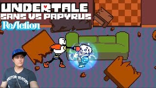 Sans Vs Papyrus  Undertale fight animation  REACTION [upl. by Atiz16]