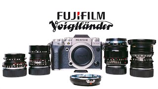 FUJIFILM XT4 amp VOIGTLANDER LENSES 21mm Color Skopar  28mm Ultron  35mm Nokton  50mm Nokton [upl. by Caye]