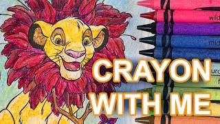 Color with Me in RealTime Crayons Lion King  ASMR [upl. by Sulrac874]