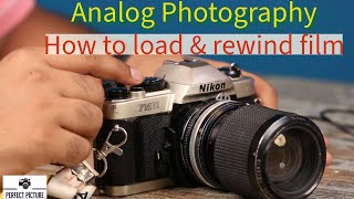 HOW TO LOAD amp REWIND FILM CAMERA [upl. by Arihppas]