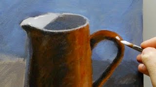 Acrylic still life painting for beginners  Part 1 of 3 [upl. by Ibob]