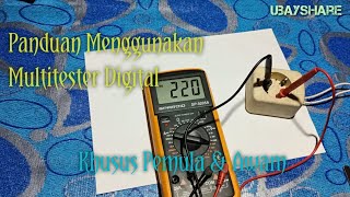 Cara Menggunakan Multitester Digital  Tutorial Multitester Seri SP9205A [upl. by Bissell]