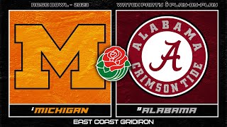 Michigan vs Alabama  Rose Bowl   Live  Play by Play amp Watch Party [upl. by Attiuqaj]